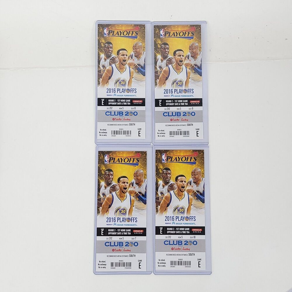(4) NBA Playoffs 2016 Tickets Golden State Warriors Round 2 1st Home Game